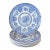 1990s Spode Festival Blue Turkey Dinner Plates England Thanksgiving - Set of 8 For Sale