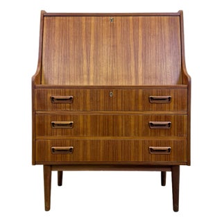 Mid-Century Danish Modern Drop Down Secretary Desk in Teak by Maurice Villency, Denmark, C. 1960s For Sale