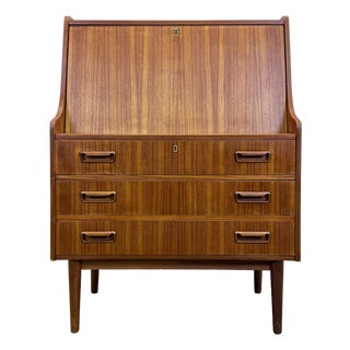 Mid-Century Danish Modern Drop Down Secretary Desk in Walnut by Maurice Villency, Denmark, C. 1960s For Sale