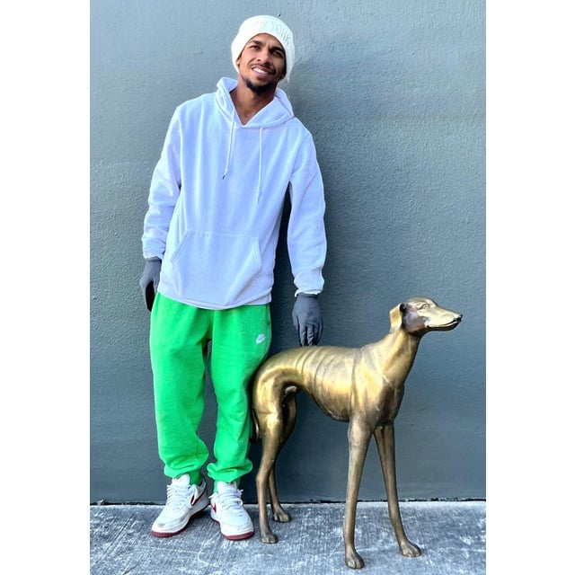 Vintage Monumental Brass Greyhound For Sale - Image 13 of 16