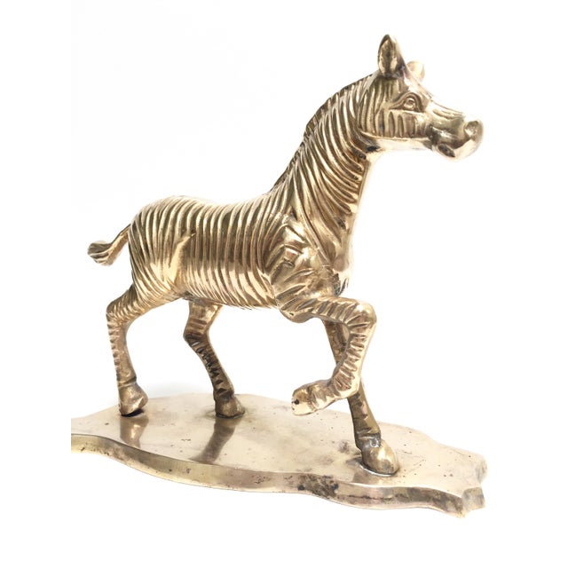 Vintage Brass Zebra Figurine Chairish
