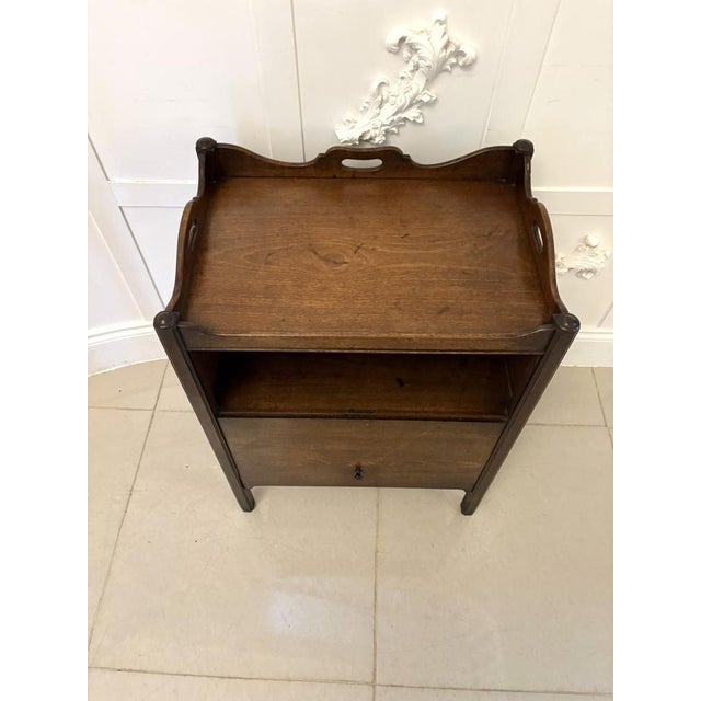 Late 18th Century George III Mahogany Bedside Cabinet, 1780s For Sale - Image 5 of 8