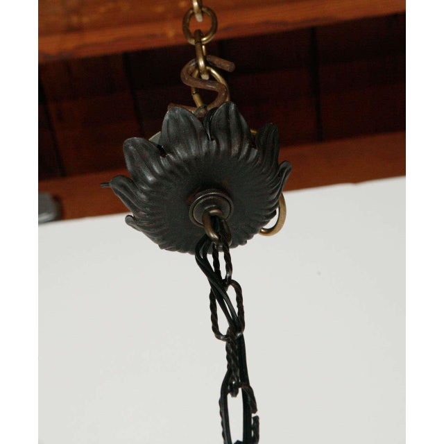 Italian 1930s Italian Iron Chandelier Fixture For Sale - Image 3 of 10
