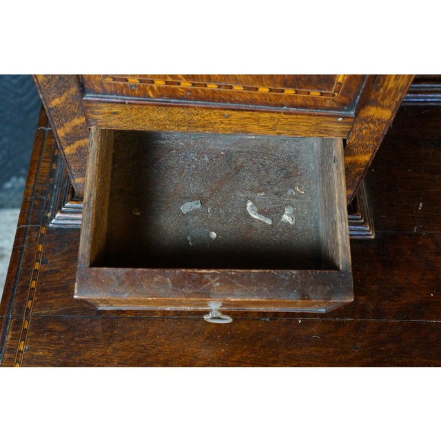 Wood Antique Georgian Period English Oak Welsh Dresser Pewter Cupboard Buffet Hutch For Sale - Image 7 of 18