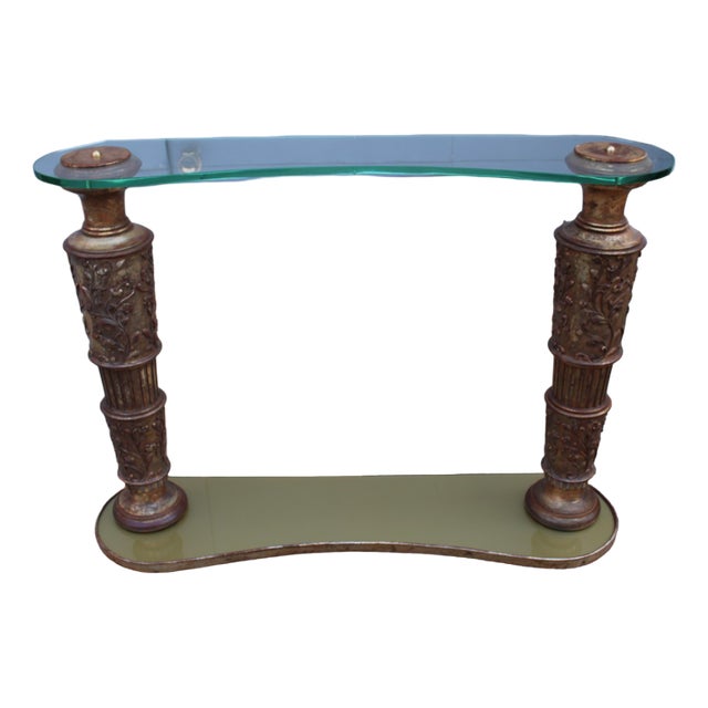Console Table with Crystal Top by Pier Luigi Colli, 1940s For Sale