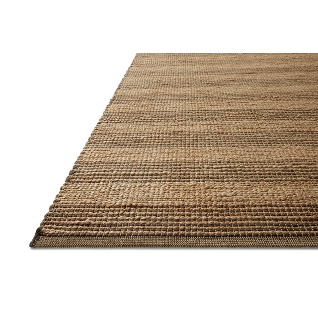 Contemporary Chris Loves Julia x Loloi Judy Natural / Chocolate 18" x 18" Sample Rug For Sale - Image 3 of 6