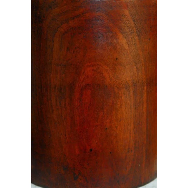 Brown 19th Century Monumental Chinese Carved Rosewood Brush Pot For Sale - Image 8 of 11