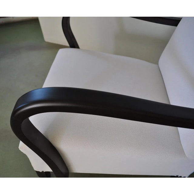 Textile Art Deco White Armchair, 1920s For Sale - Image 7 of 8