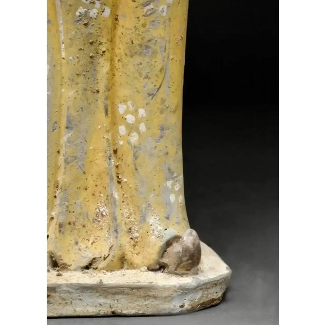 Ceramic Antique Tang Dynasty Museum Quality Tl Tested Terracotta Fat Lady Figure For Sale - Image 7 of 9
