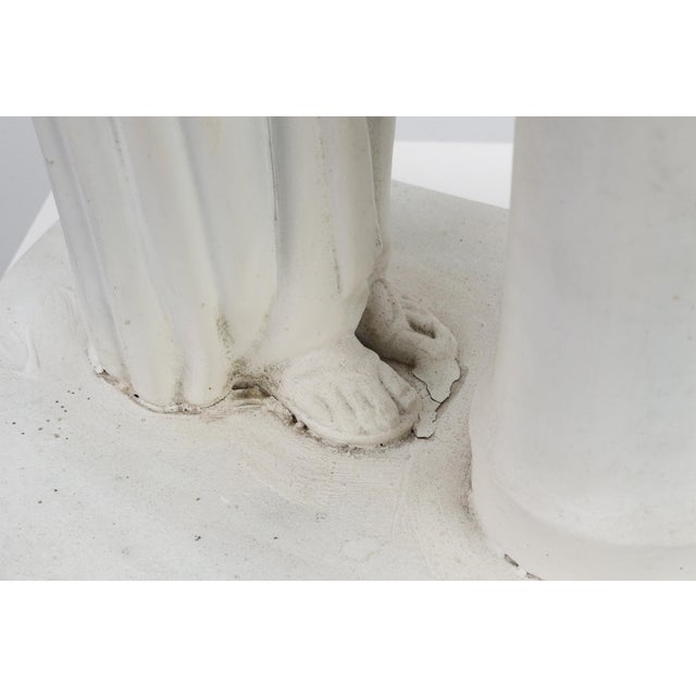 Art Deco Vichy Advertising Lamp in Plaster, Belgium, 1930s For Sale - Image 10 of 14
