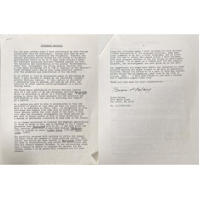 Brian Halsey Macron Serigraph 4/75 State I/Ii Signed & Framed For Sale - Image 10 of 10