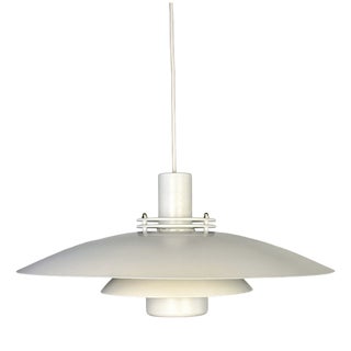 Danish White Multi-Layered Pendant Light from Form-Light, Denmark, 1980s For Sale
