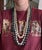 Dark Gray Vintage 1980s Signed Les Bernard 3-Strand Faux-Pearl Necklace For Sale - Image 8 of 11