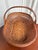 Vintage Hunan Products Handwoven Bamboo Basket With Handle, Made in China, Original Label For Sale - Image 10 of 11