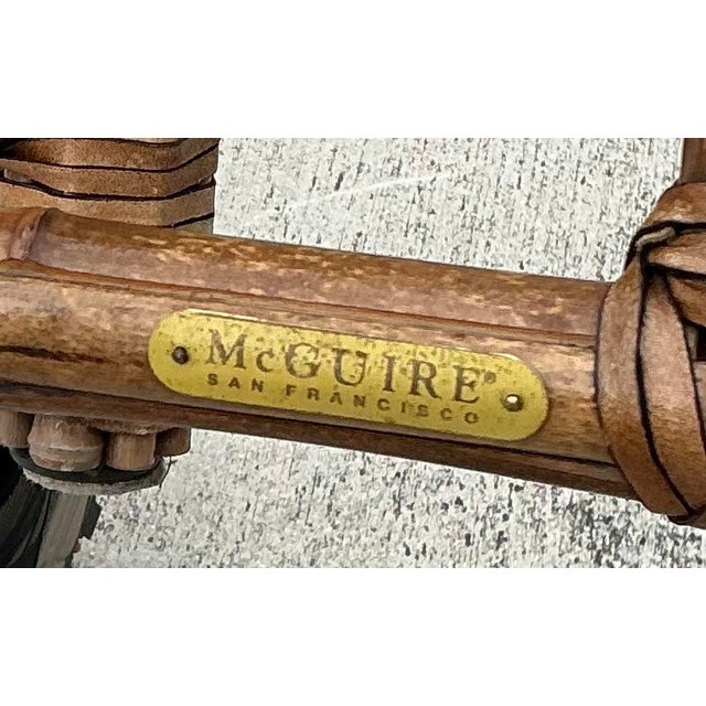 Mid-Century Modern Vintage McGuire Hexagon Dining Table Pedestal For Sale - Image 3 of 12