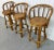 Mid-Century Modern Vintage Rattan Swivel Bar Stools - Set of 3 For Sale - Image 3 of 6