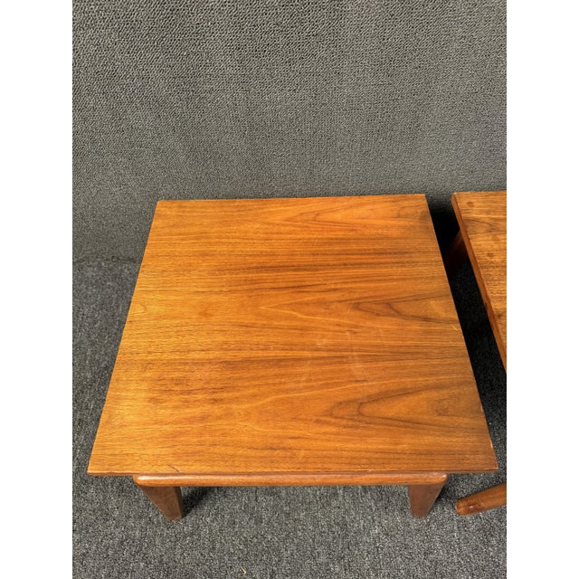 Mid 20th Century Set of Three Vintage Teak End Tables For Sale - Image 9 of 12