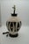 Contemporary Late 20th Century Black & Ivory Geometric Chulucanas Pottery Lamp – Handcrafted Peruvian Art-Inca Style #1 For Sale - Image 3 of 9