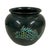 Asian Vintage Decorative Pottery Fish Jar With Dark Green Glaze For Sale - Image 3 of 8