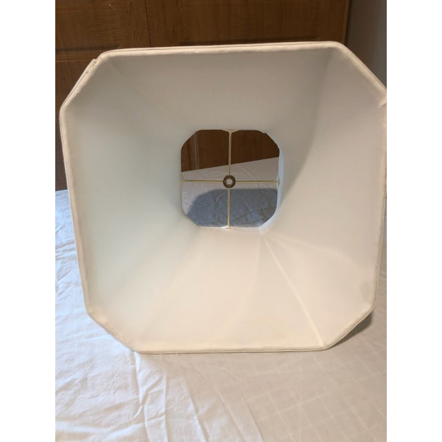 Vintage Porcelain Lamp With Shade For Sale - Image 6 of 8