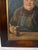 Brown Vintage Original Realistic Monk With Stein Friar Religious Oil Painting on Board For Sale - Image 8 of 10
