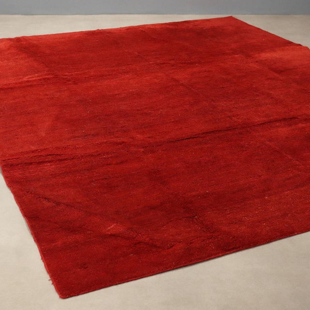 Red Middle Eastern Red Gabbeh Rug in Wool For Sale - Image 8 of 8