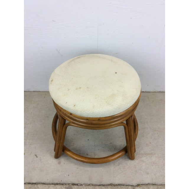 Vintage Rattan Footstool Ottoman Chairish