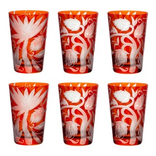 ARTEL Jungle Deco Tumbler in Burnt Orange - Set of 6 For Sale