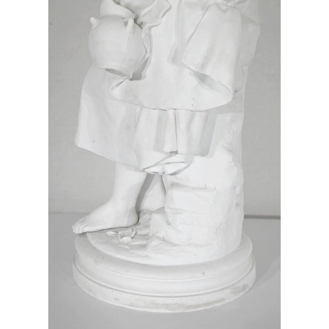 Mathurin Moreau, Large Figurative Sculpture, Late 19th Century, Biscuit Porcelain For Sale - Image 16 of 18