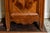 Wood French Cherry Grandfathers Clock, Brass Face and Striking Bell For Sale - Image 7 of 10