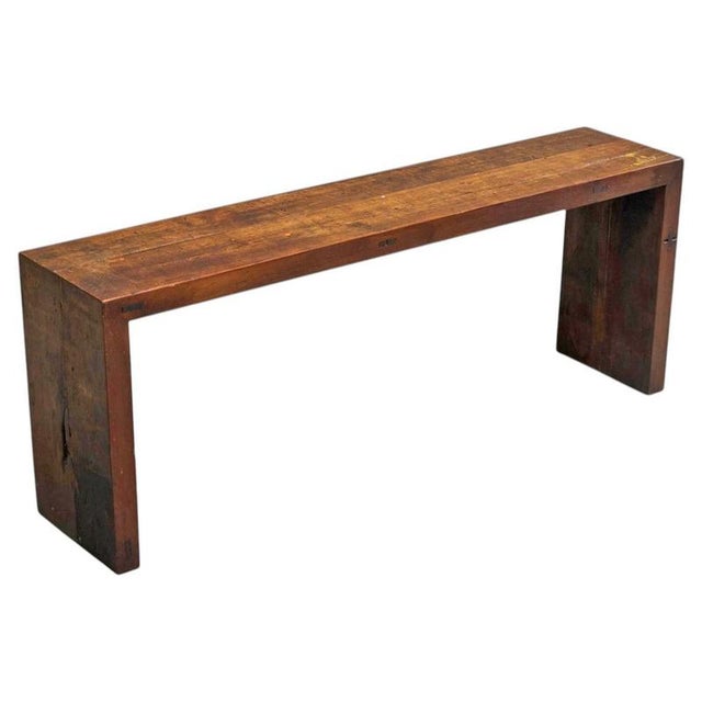 Architectural Bench in Oak with Patina, 1950s For Sale - Image 14 of 14