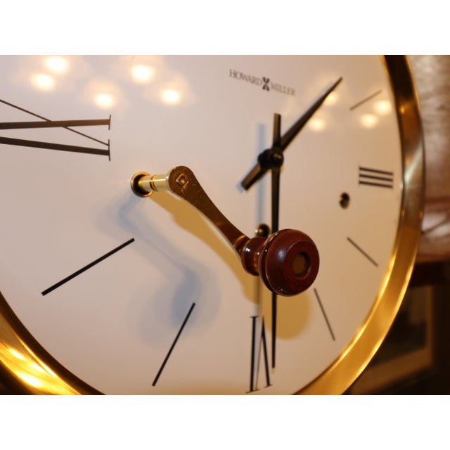 Brown Howard Miller “Eternity Ii” Curio Grandfather Clock, Model 610-683 For Sale - Image 8 of 18