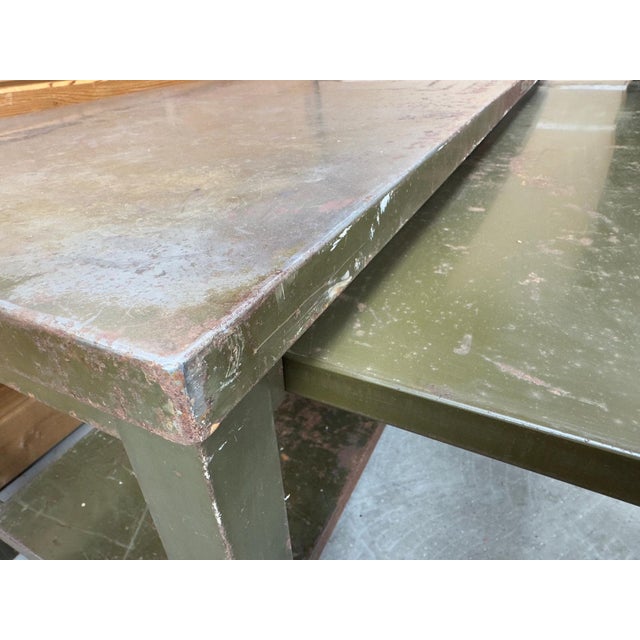 Remington Rand/Kardex Industrial Steel Work Table, C. 1930 For Sale - Image 6 of 14
