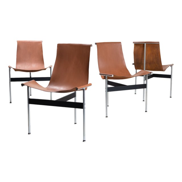 T-Chair by Katavolos, Kelley and Littell for Icf De Padua, 1960s, Set of 4 For Sale