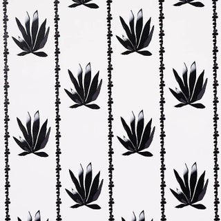 Schumacher X Peg Norriss Agave Stripe Wallpaper in Parchment - 10 Yards For Sale