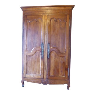 19th Century French Cherry Armoire For Sale