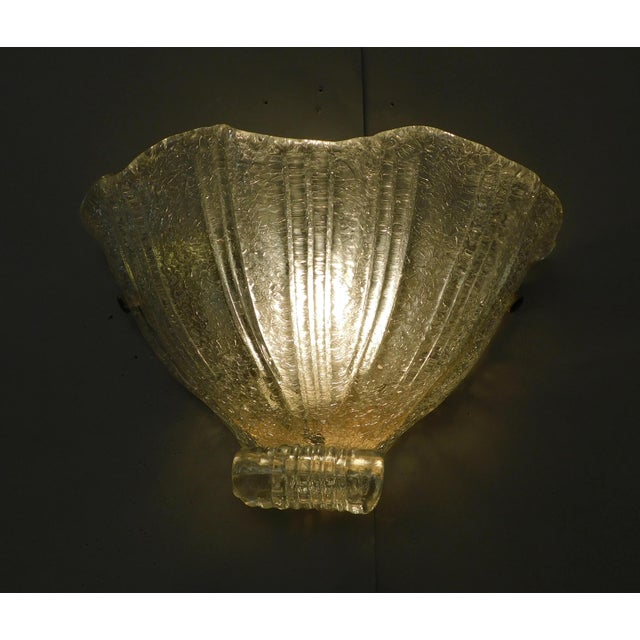1970s Uplight Murano Graniglia Sconces, a Pair For Sale - Image 6 of 7