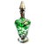 Decanter Pair - Bohemian Green Glass With Sterling Silver Overlay - Early 20th Century For Sale - Image 9 of 12