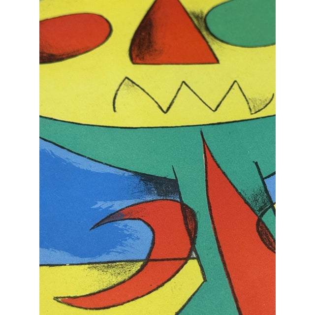Joan Miró Joan Miró Original Color Lithograph 1956 Limited Edition Custom Framed For Sale - Image 4 of 6