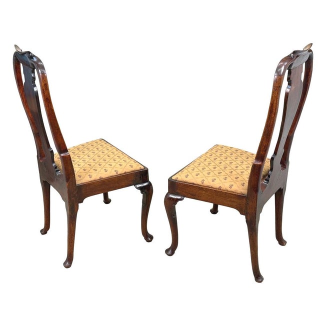 Early 18th Century Antique Queen Anne Walnut Dining Chairs, 1710, Set of 6 For Sale - Image 5 of 18