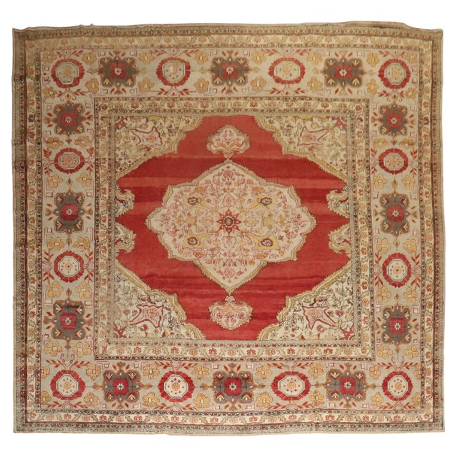 Antique Turkish Sivas Square Rug For Sale - Image 15 of 18