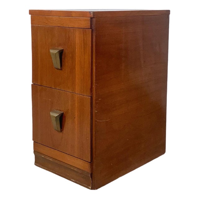 Vintage American Modern Two-Drawer Nightstand For Sale