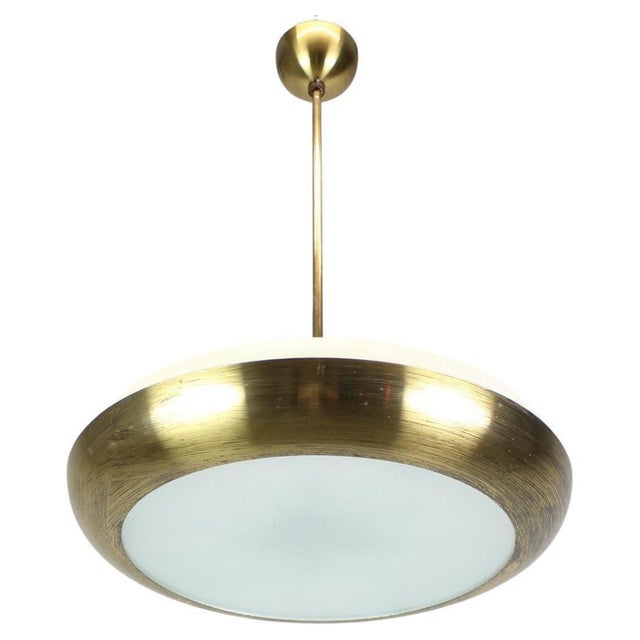 Art Deco UFO Pendant Light by Josef Hůrka for Napako, 1930s For Sale - Image 18 of 18