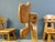 Vintage Brutalist Dutch Oak Dining Chairs, 1960s, Set of 4, in Good conditions. Designed 1960 to 1969