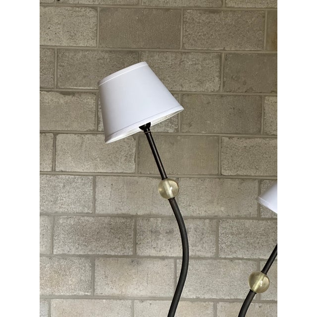 Frederic Weinberg 1980s American Modernist Designer Postmodern Metal and Acrylic Floor Lamp. For Sale - Image 4 of 12