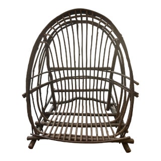 Custom Contemporary Hanging Wood Chair For Sale