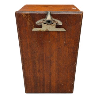 Vintage Stempco Dallas Oversized Wood Storage Clipboard & Industrial Office File Box For Sale