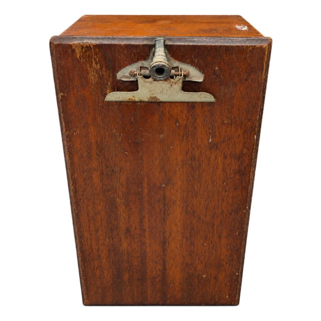 Vintage Stempco Dallas Oversized Wood Storage Clipboard & Industrial Office File Box For Sale