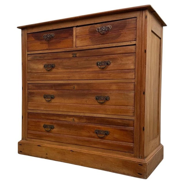 Rustic 20th Century Rustic English Satinwood Chest of Drawers For Sale - Image 3 of 12