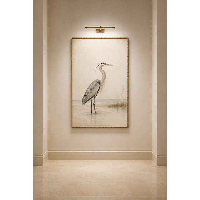 Not Yet Made - Made To Order Great Blue Heron Coastal Study, Minimalist Bird Wall Art Print, 16" X 24" For Sale - Image 5 of 7